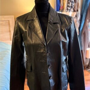 Studio Y Black Leather Women's Jacket